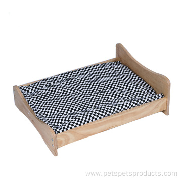 Simple design suppliers wooden pet dog bed